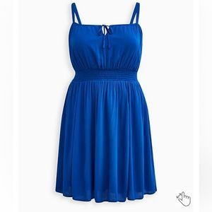 Blue Smocked Waist Dress Size 3